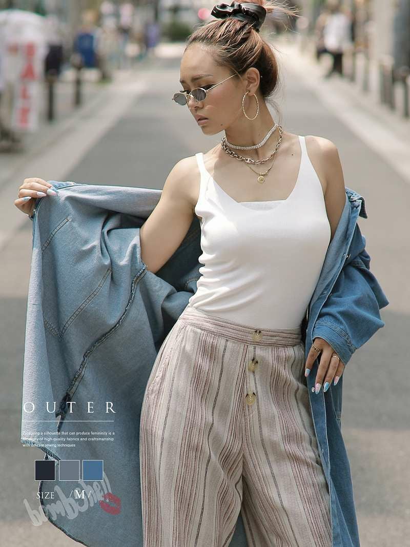 オーバーサイズデニムアウターシャツ