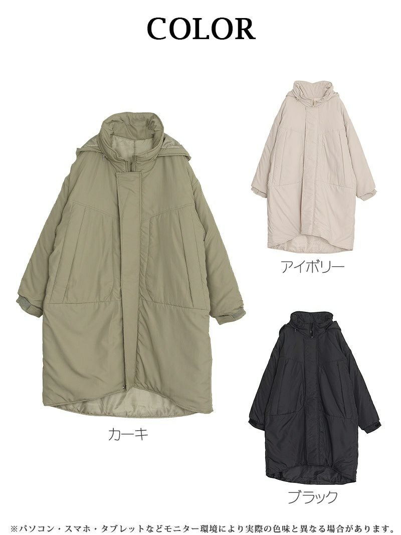 収納可能なフード付きアウターロングダウンコート【ダンス衣装通販bombshell/ボムシェル】