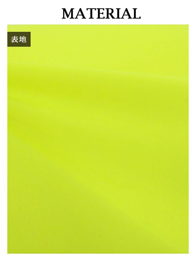 ベルト付き！ネオンイエローバイカラーモノキニビキニ衣装【ダンス衣装通販bombshell/ボムシェル】