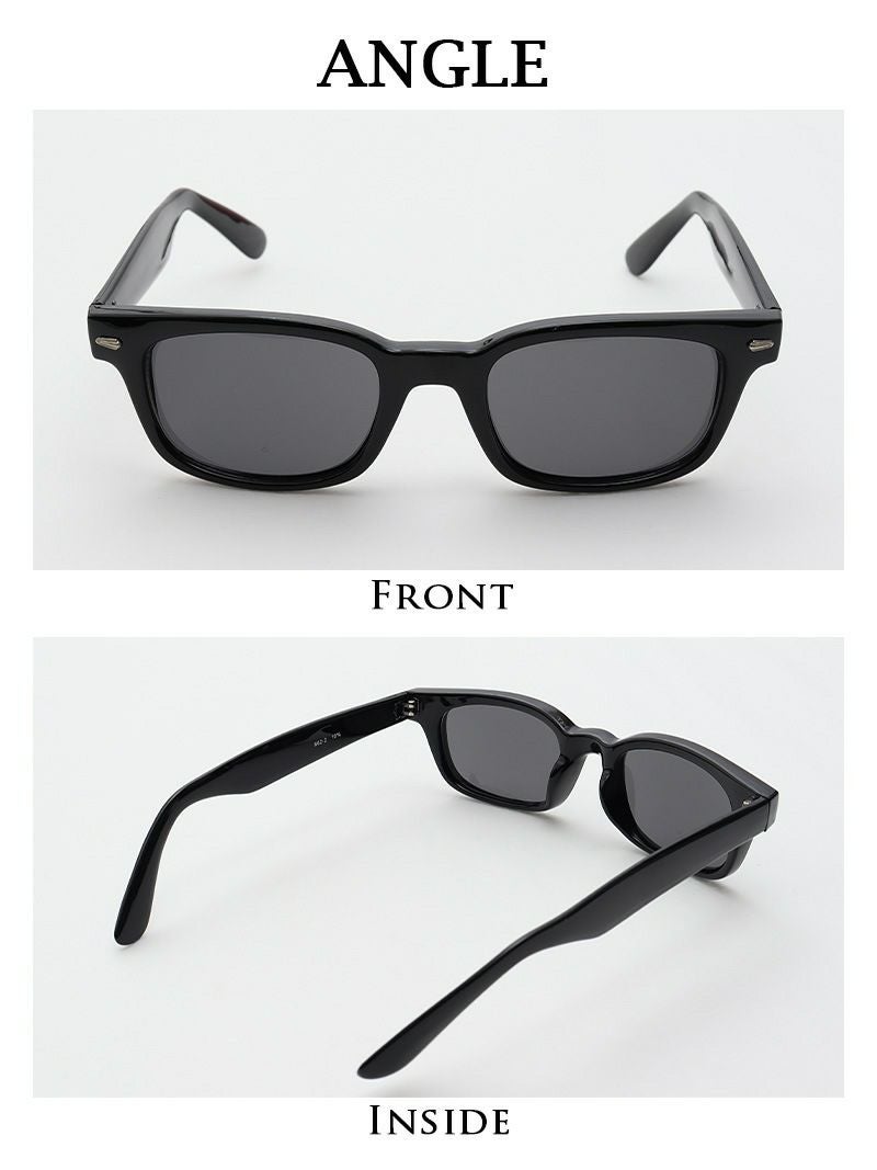 シンプルブラックフレームサングラス