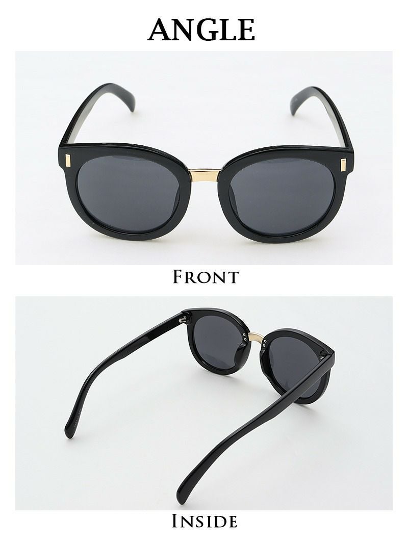 ブラックフレームシンプルサングラス