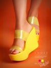 厚底ウェッジソールネオンカラーサンダル
