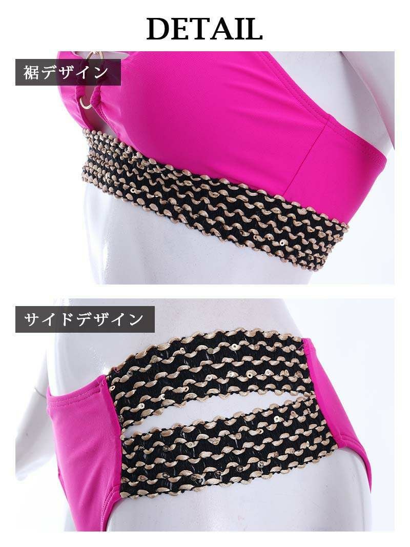 フロントカットアウトバンドゥ水着