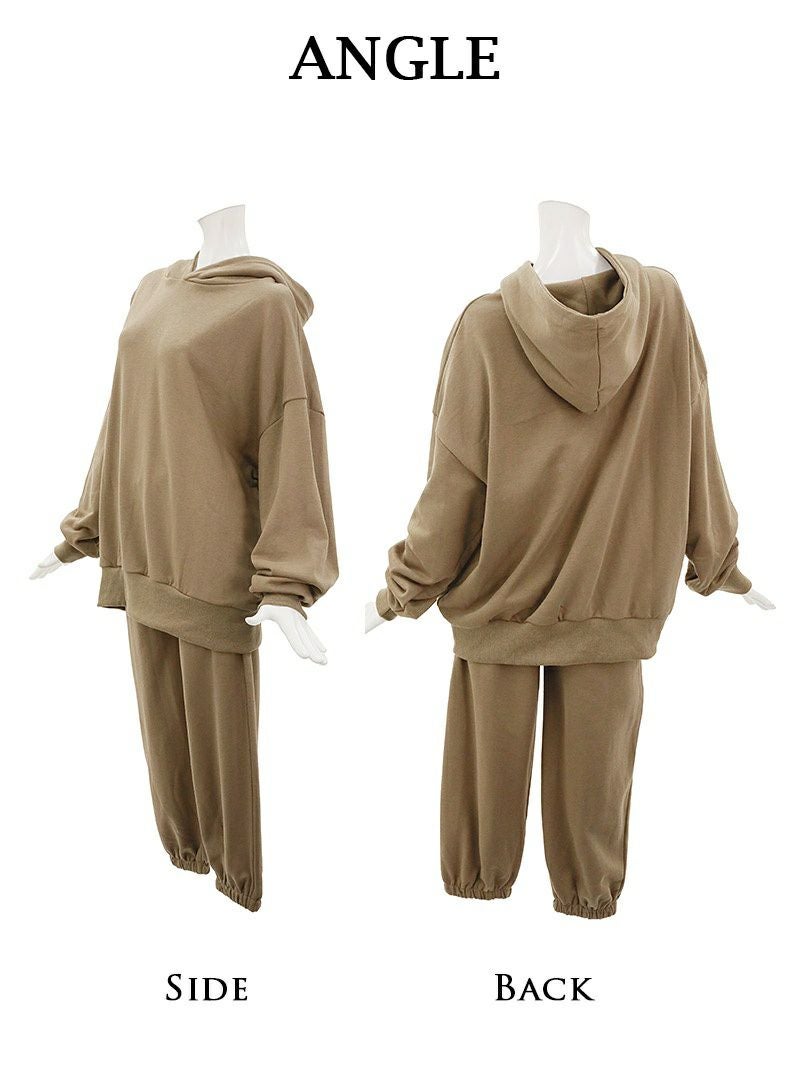 ワンカラーゆるダボスウェットセットアップ