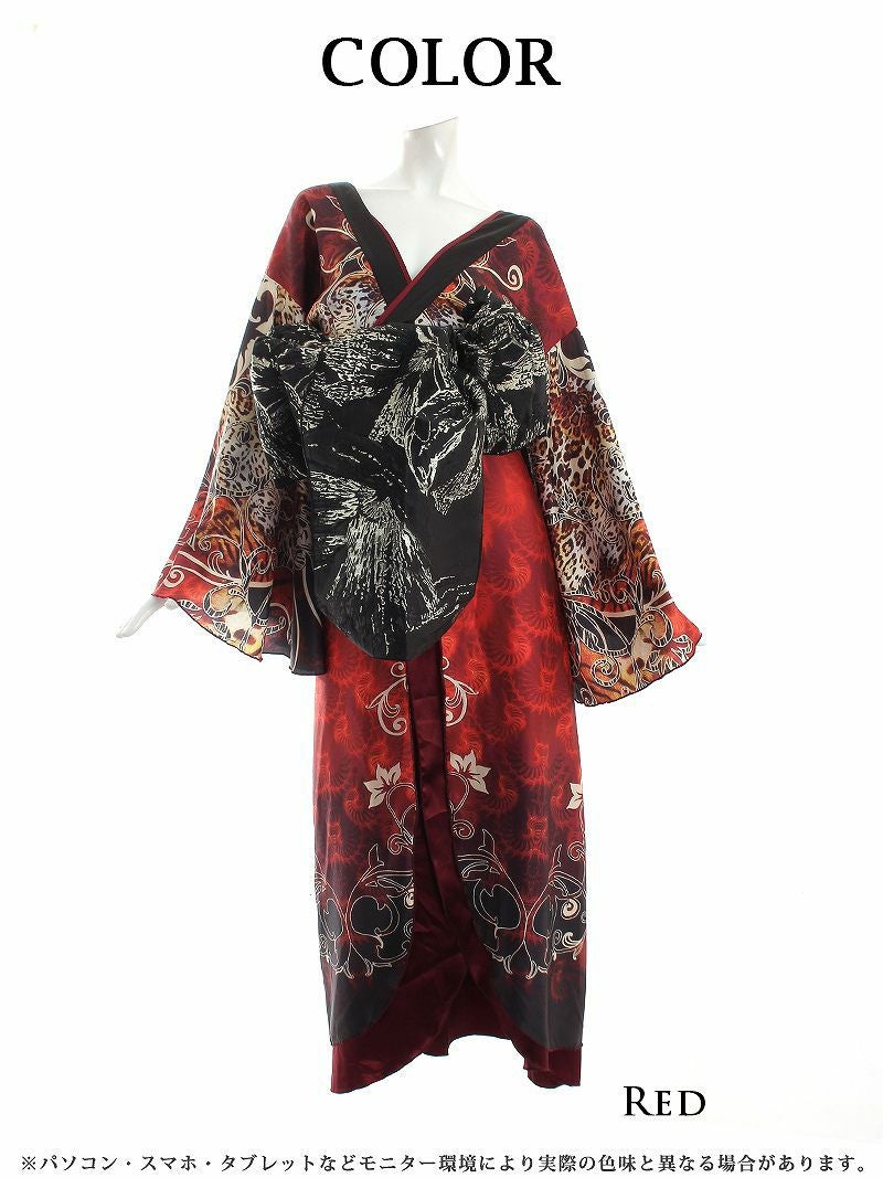 ボリューム盛り帯セクシー和柄衣装