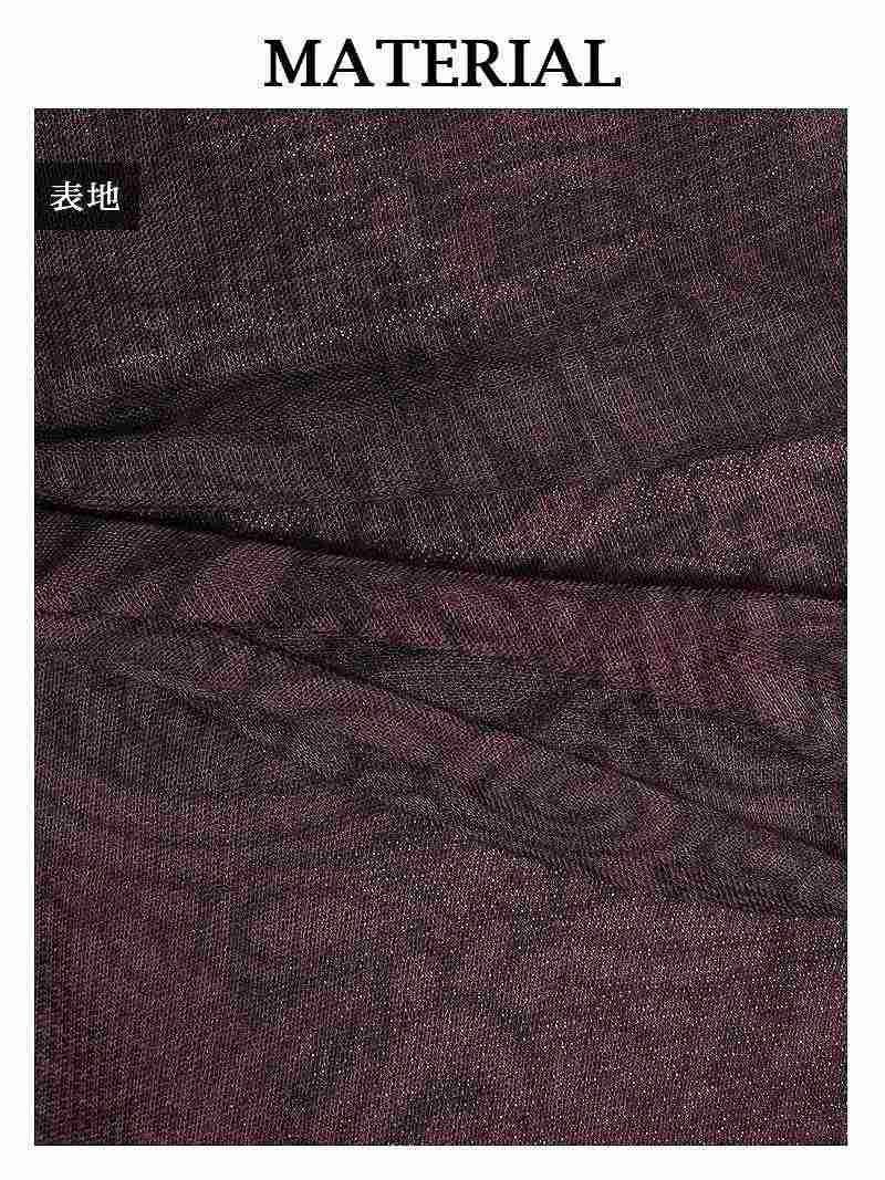 妖艶和柄花柄フラワー盛り帯シフォン和柄衣装