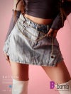 フェイクスカートショート丈デニムボトムス
