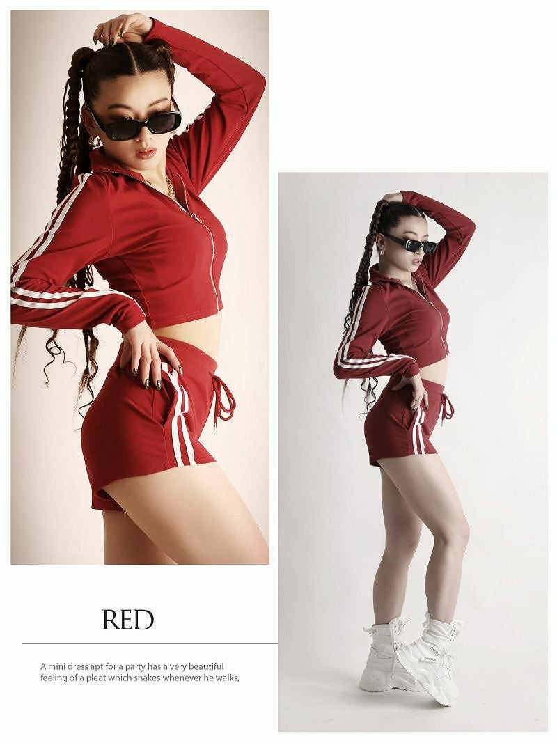 スポーティーショートパンツセットアップ【ダンス衣装通販bombshell
