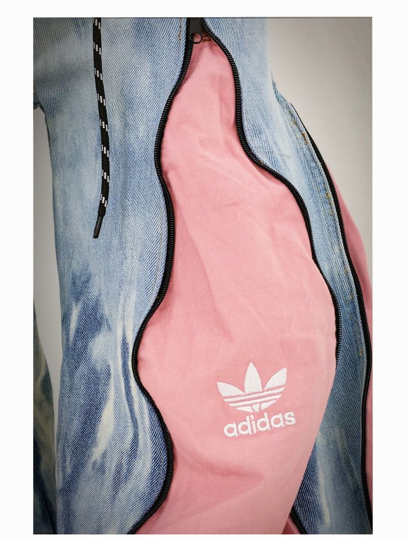 決算SALE￥16800→￥15959！ adidasピンク切り替え再構築リメイク