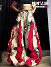 【希少価値大！泊プリント】タイダイ×赤adidasリメイク再構築ワイドバギーパンツ【Bbヴィンテージ】