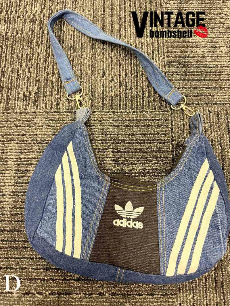 全7種】adidasリメイク×デニム再構築ワンショルダーバッグ【Bb