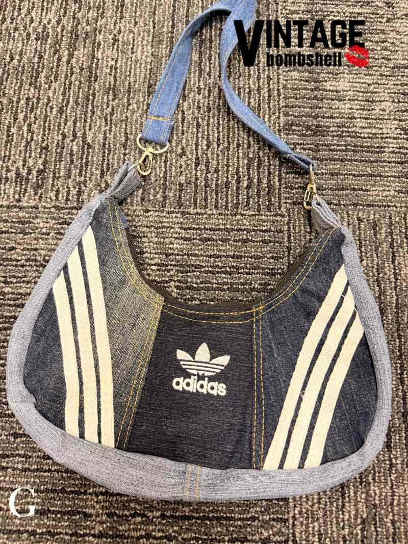 ショルダーバッグ リメイクバック 品番194 全7種】adidasリメイク×デニム再構築ワンショルダーバッグ【Bb