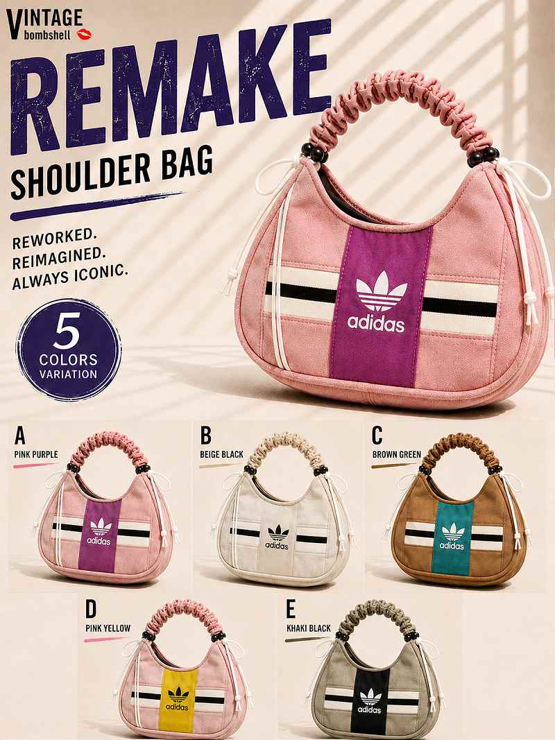 adidasロゴ再構築リメイクショルダーバッグ【Bbヴィンテージ】